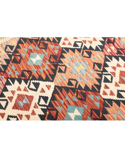 Tappeto Kilim Afghanistan giallo grigio 122x183