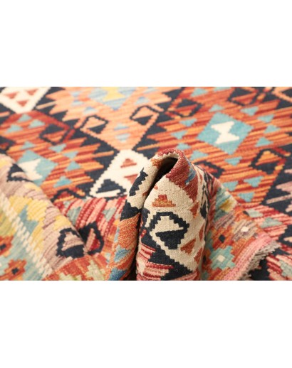 Tappeto Kilim Afghanistan giallo grigio 122x183