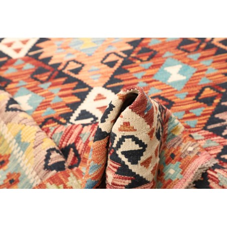 Tappeto Kilim Afghanistan giallo grigio 122x183