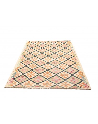 Tappeto Kilim Afghanistan giallo grigio 128x180