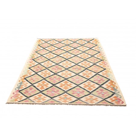 Tappeto Kilim Afghanistan giallo grigio 128x180