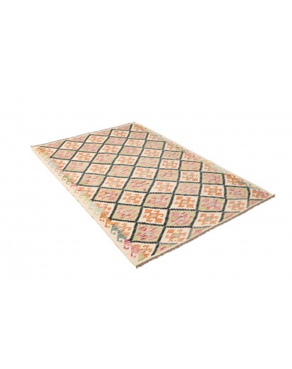 Tappeto Kilim Afghanistan giallo grigio 128x180