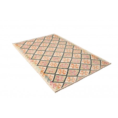 Tappeto Kilim Afghanistan giallo grigio 128x180
