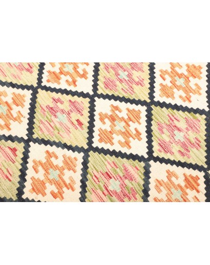 Tappeto Kilim Afghanistan giallo grigio 128x180