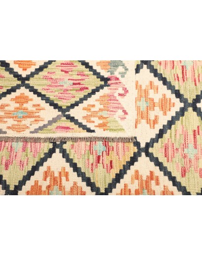Tappeto Kilim Afghanistan giallo grigio 128x180