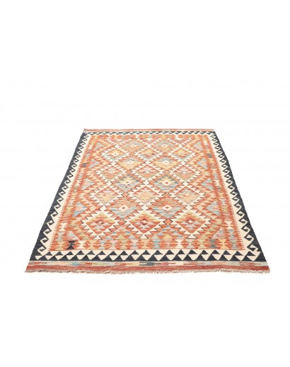 Tappeto Kilim Afghanistan giallo grigio 126x180