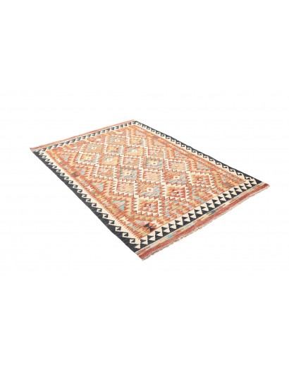 Tappeto Kilim Afghanistan giallo grigio 126x180