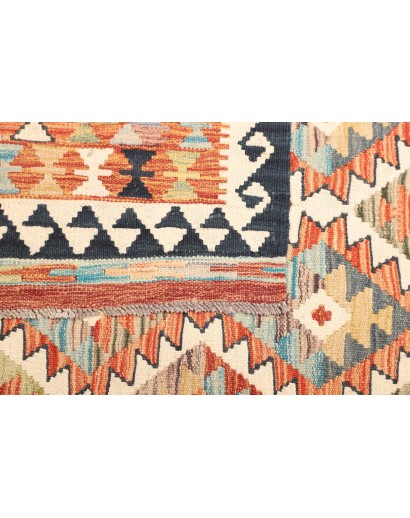 Tappeto Kilim Afghanistan giallo grigio 126x180