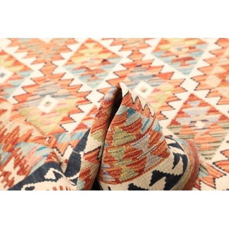 Tappeto Kilim Afghanistan giallo grigio 126x180