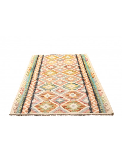 Tappeto Kilim Afghanistan giallo marrone 125x174