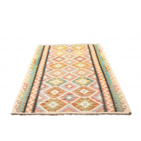 Tappeto Kilim Afghanistan giallo marrone 125x174