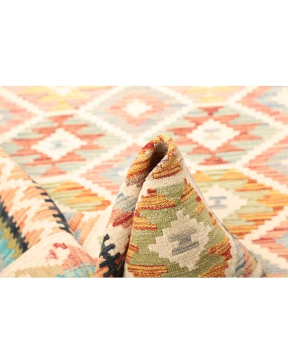 Tappeto Kilim Afghanistan giallo marrone 125x174