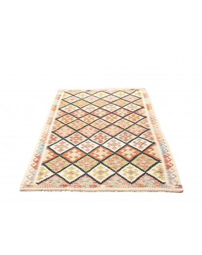 Tappeto Kilim Afghanistan giallo verde 126x182
