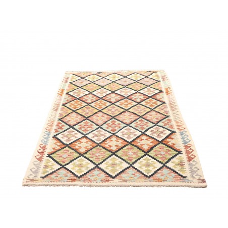 Tappeto Kilim Afghanistan giallo verde 126x182
