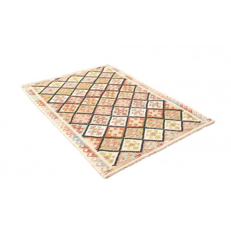 Tappeto Kilim Afghanistan giallo verde 126x182
