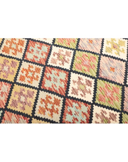 Tappeto Kilim Afghanistan giallo verde 126x182