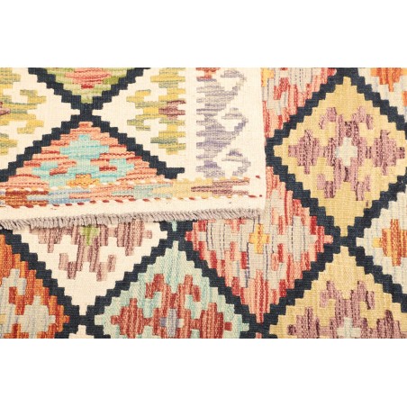 Tappeto Kilim Afghanistan giallo verde 126x182
