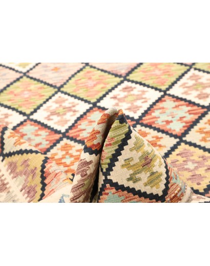 Tappeto Kilim Afghanistan giallo verde 126x182