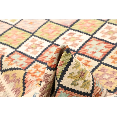 Tappeto Kilim Afghanistan giallo verde 126x182