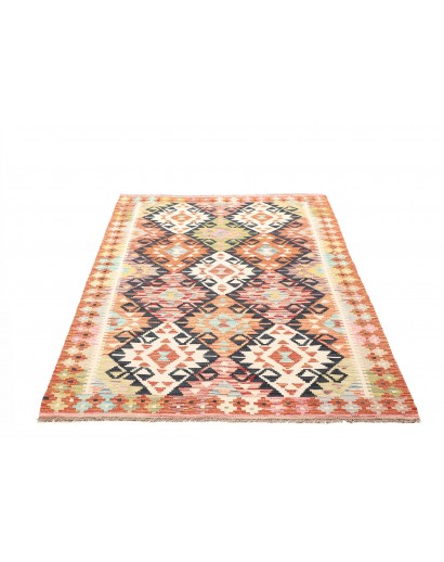 Tappeto Kilim Afghanistan giallo grigio 120x185