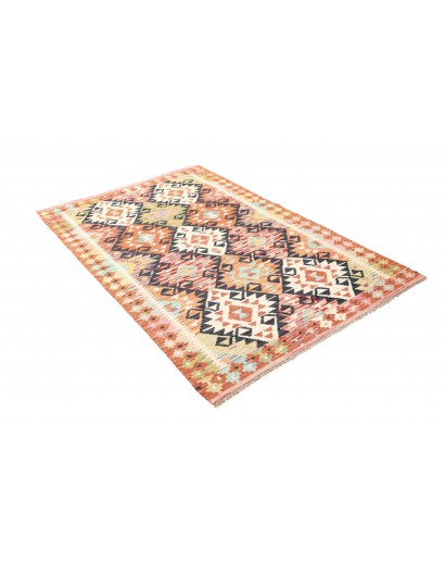 Tappeto Kilim Afghanistan giallo grigio 120x185