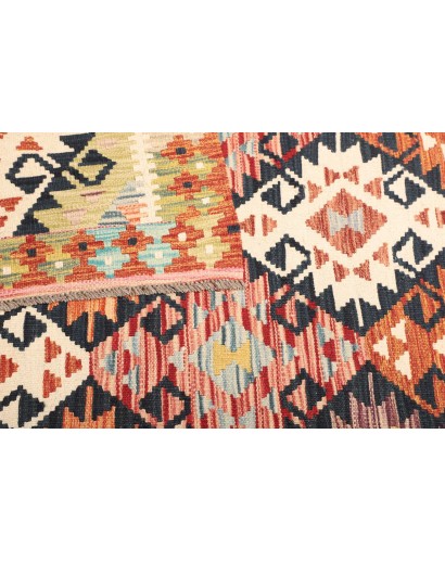Tappeto Kilim Afghanistan giallo grigio 120x185