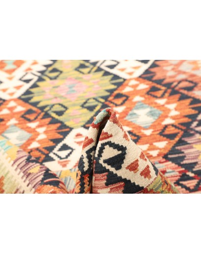 Tappeto Kilim Afghanistan giallo grigio 120x185