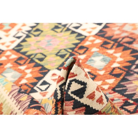 Tappeto Kilim Afghanistan giallo grigio 120x185