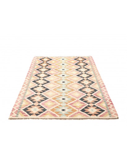 Tappeto Kilim Afghanistan giallo grigio 127x178