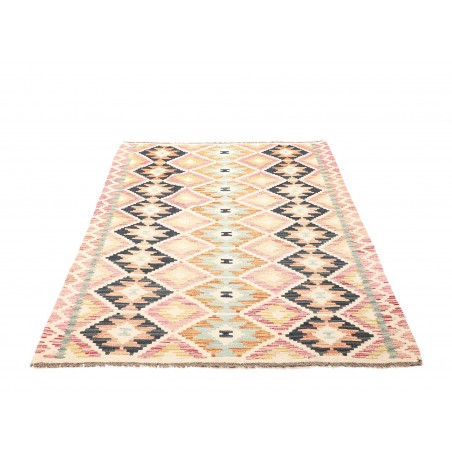 Tappeto Kilim Afghanistan giallo grigio 127x178