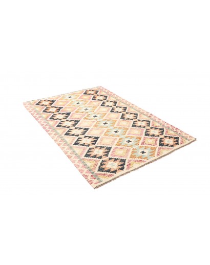 Tappeto Kilim Afghanistan giallo grigio 127x178