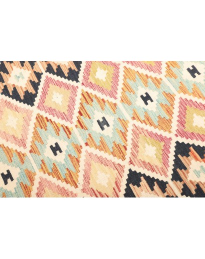 Tappeto Kilim Afghanistan giallo grigio 127x178