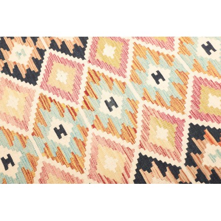 Tappeto Kilim Afghanistan giallo grigio 127x178