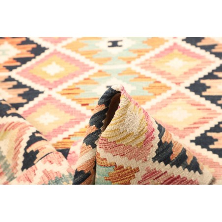 Tappeto Kilim Afghanistan giallo grigio 127x178