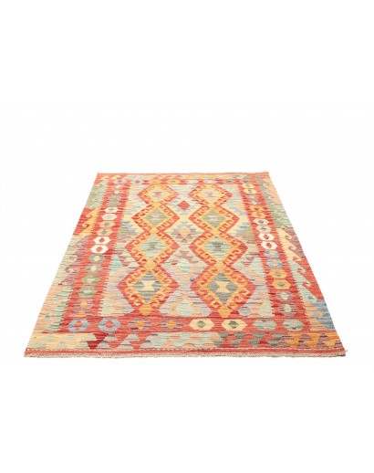 Tappeto Kilim Afghanistan marrone giallo 128x171