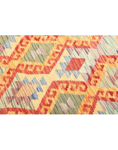 Tappeto Kilim Afghanistan marrone giallo 128x171
