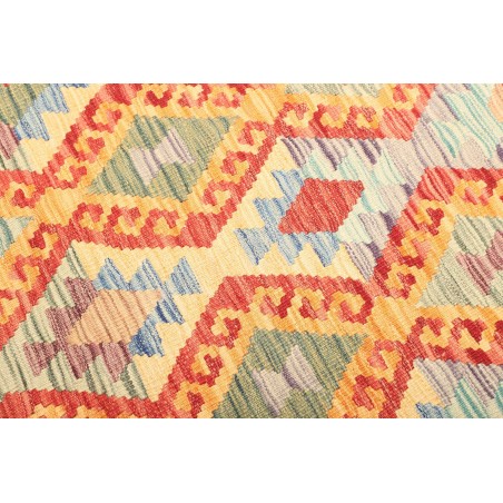 Tappeto Kilim Afghanistan marrone giallo 128x171