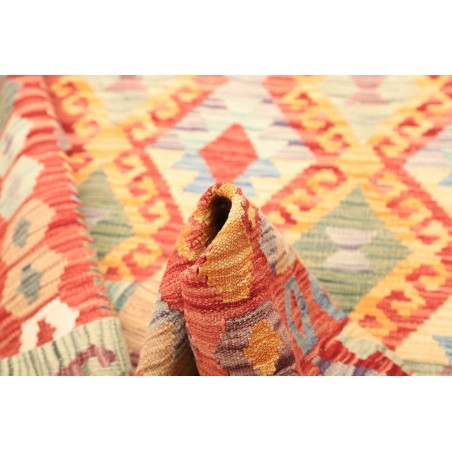 Tappeto Kilim Afghanistan marrone giallo 128x171