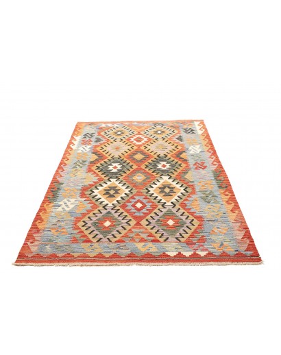 Tappeto Kilim Afghanistan marrone azzurro 125x180
