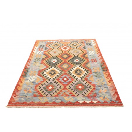 Tappeto Kilim Afghanistan marrone azzurro 125x180
