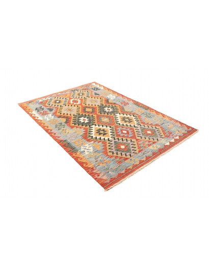 Tappeto Kilim Afghanistan marrone azzurro 125x180