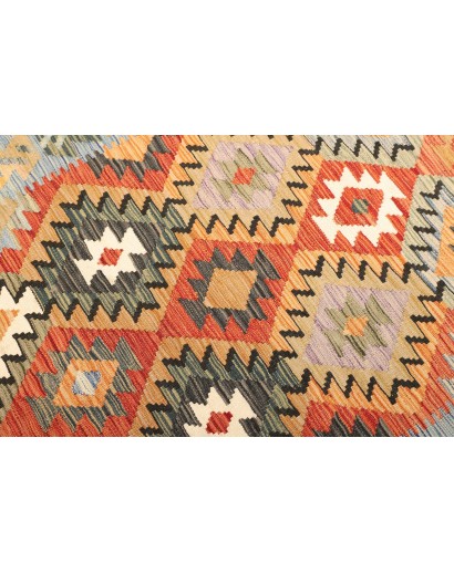 Tappeto Kilim Afghanistan marrone azzurro 125x180