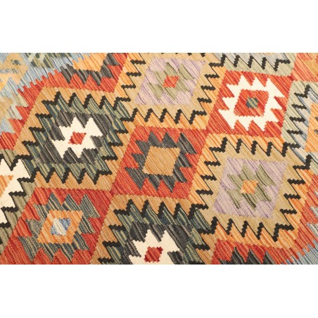 Tappeto Kilim Afghanistan marrone azzurro 125x180