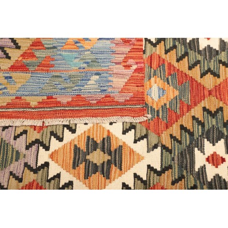 Tappeto Kilim Afghanistan marrone azzurro 125x180
