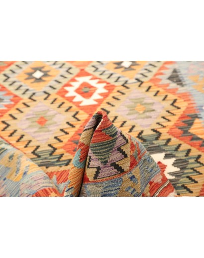 Tappeto Kilim Afghanistan marrone azzurro 125x180