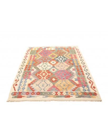Tappeto Kilim Afghanistan beige arancione 128x180