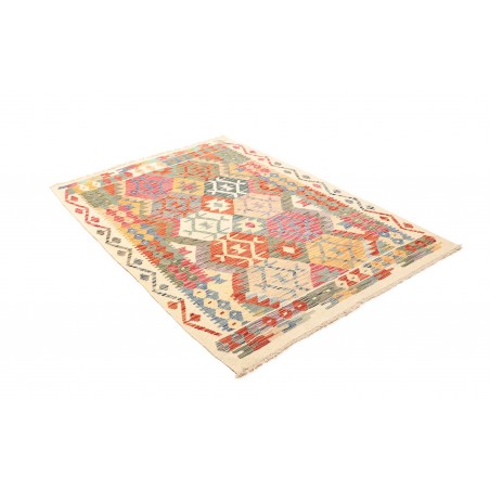 Tappeto Kilim Afghanistan beige arancione 128x180