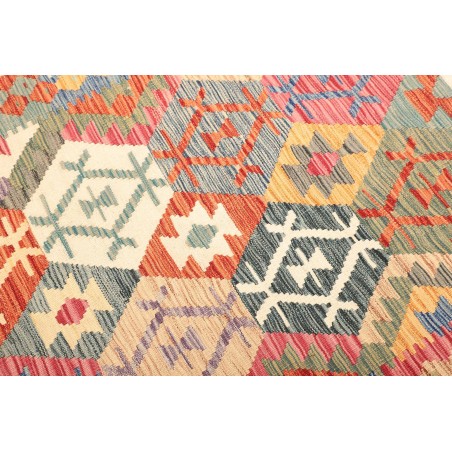 Tappeto Kilim Afghanistan beige arancione 128x180
