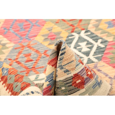 Tappeto Kilim Afghanistan beige arancione 128x180