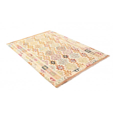 Tappeto Kilim Afghanistan giallo arancione 129x184